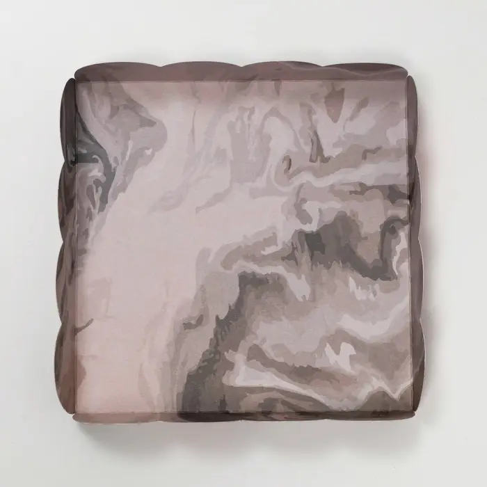 Коробочка для печенья,  Коробочка для печенья, "Мраморные реки", 15 х 15 х 3 см