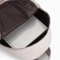 Рюкзак-мини женский на молнии, с карманом, размер 22&times;12&times;25 см, бежевый