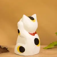 Сувенир «Кошка Неко», 6×6×11 см, дерево, белый