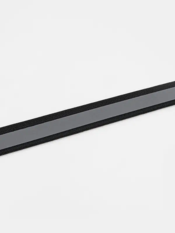 Светоотражающая лента-резинка, 20 мм, 10 &plusmn; 1 м, цвет чёрный