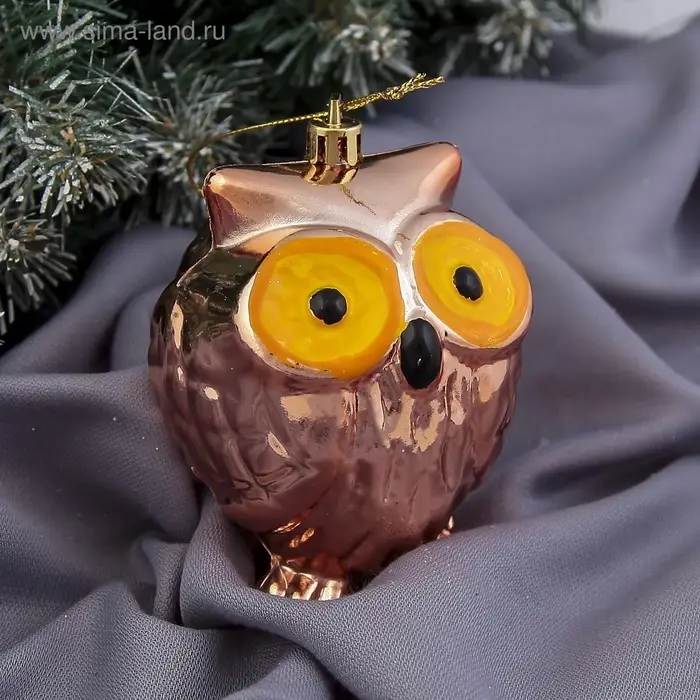 Ёлочная игрушка &laquo;Зимнее волшебство. Сова&raquo; пластик, 8.5&times;7 см