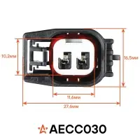 Разъём 2 pin с проводами для датчика ABS Chevrolet, Opel, Ford