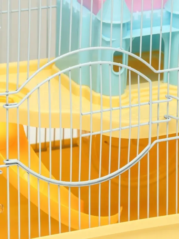 Клетка для грызунов &laquo;Пижон&raquo;, 27&times;21&times;31 см, укомплектованная, с замком, жёлтая