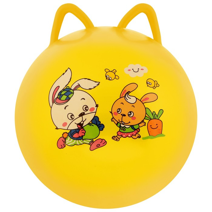 Мяч-прыгун с ушками ZABIAKA, d=45 см, 380 г, цвета МИКС Мяч-прыгун с ушками ZABIAKA, d=45 см, 380 г, цвета МИКС