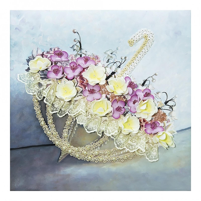 Мозаика из пайеток на холсте «Романтика дождя» Мозаика из пайеток на холсте «Романтика дождя»