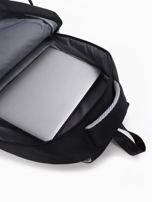 Рюкзак школьный &laquo;Смайл&raquo;, 2 отделения, 3 кармана, 31&times;15&times;46 см, чёрный