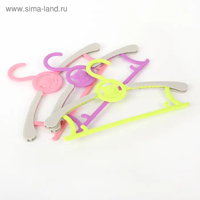 Плечики для одежды детская «Мишка», раздвижная, размер 30-34, цвет МИКС Плечики для одежды детская «Мишка», раздвижная, размер 30-34, цвет МИКС