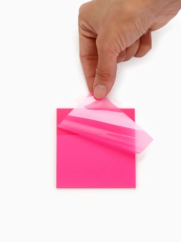 Стикеры для заметок с липким краем, прозрачные, 75&times;75 мм, 50 л., Буки Бяки, розовые