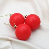 Ёлочные игрушки &laquo;Матовый&raquo;, шары новогодние, d=5.5 см, набор 3 шт., красный