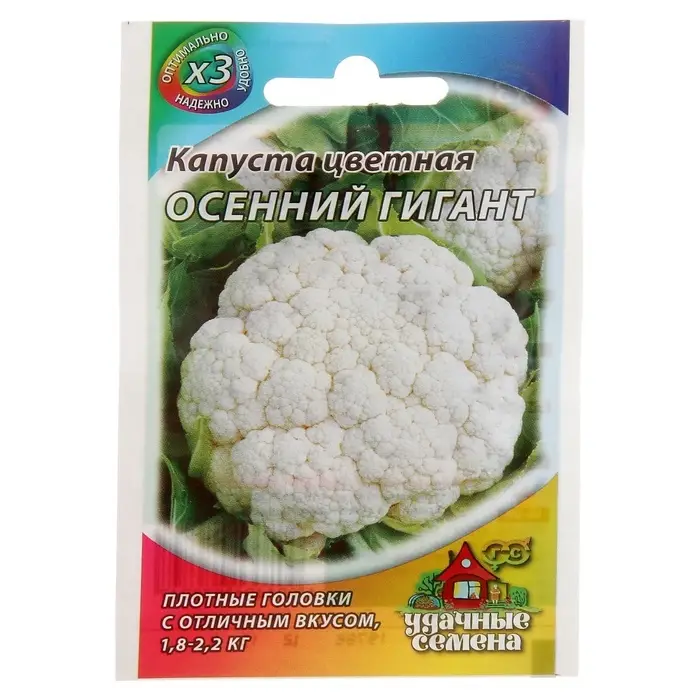 Семена Капуста цветная &laquo;Осенний гигант&raquo;, 0.1 г, &laquo;Удачные семена&raquo;