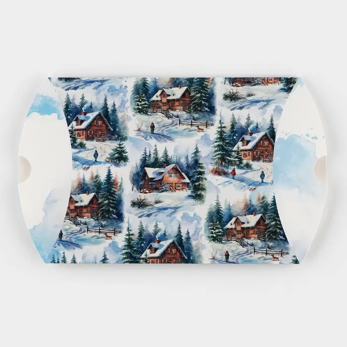 Коробка новогодняя складная фигурная «Уютного нового года!», 19 х 14 х 4 см Коробка новогодняя складная фигурная «Уютного нового года!», 19 х 14 х 4 см