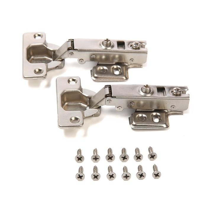 Петля мебельная накладная 90 градусов ТУНДРА, с доводчиком, 4 шт