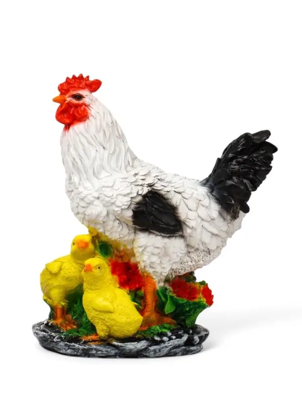 Садовая фигура из полистоуна &laquo;Курица с цыплятами&raquo;, 33&times;17&times;25 см