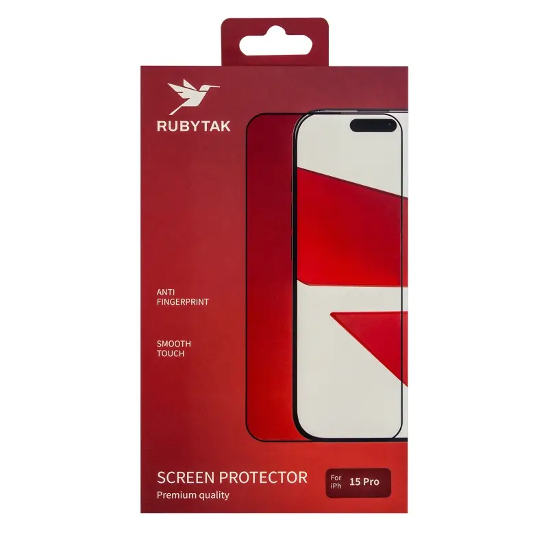 Защитное стекло для iPhone 15 Pro RUBYTAK HD Silk Print