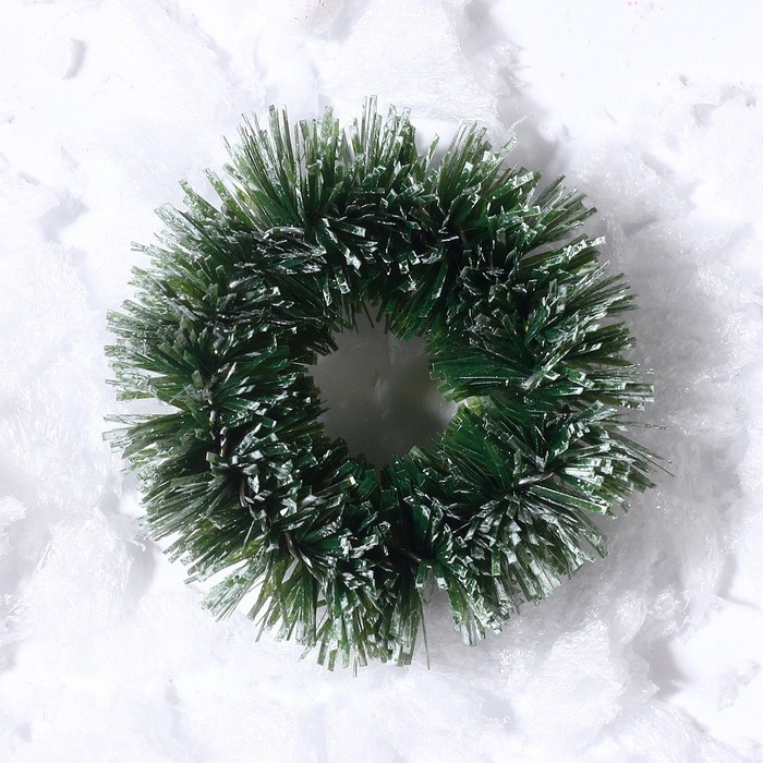 Декор «Новогодний венок», набор 3 шт., размер 1 шт. — 3 см, цвет тёмно-зелёный Декор «Новогодний венок», набор 3 шт., размер 1 шт. — 3 см, цвет тёмно-зелёный