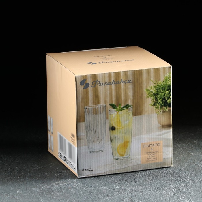 Набор стеклянных бокалов Diamond, 315 мл, 4 шт Набор стеклянных бокалов Diamond, 315 мл, 4 шт