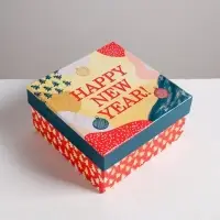 Набор подарочных коробок 6 в1 Happy new year, 10&times;10&times;6 - 20&times;20&times;11 см, Новый год