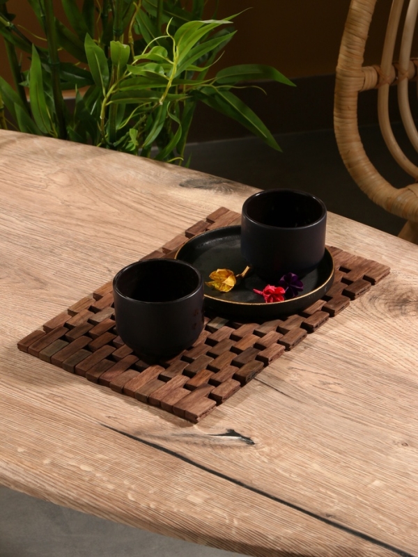 Коврик из тикового дерева, 30х20х0,7 см