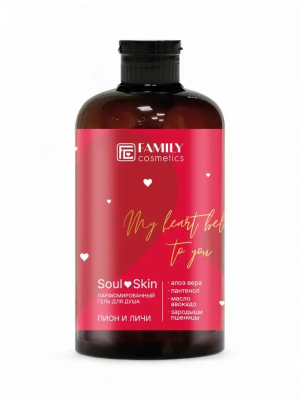 Гель для душа парфюмированный Soul&Skin пион и личи, 470 мл Гель для душа парфюмированный Soul&Skin пион и личи, 470 мл