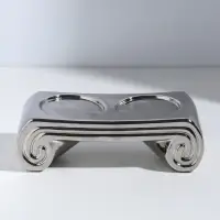 Подсвечник на 2 свечи &laquo;Греция&raquo;, d=7.5 см, серебро, 22.5&times;10&times;7 см
