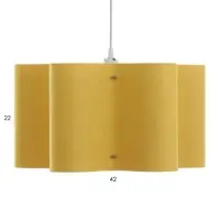 Светильник подвесной BayerLux &laquo;Лаура&raquo;, Е27 15 Вт, жёлтый, 42&times;42&times;22.5-122 см