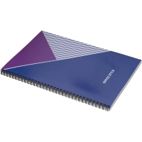Бизнес-тетрадь А4,96л,обл.карт,греб,кл,Office Style,синяя