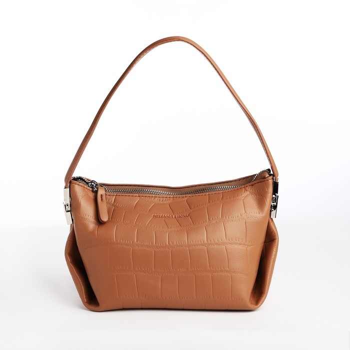 Сумка-багет на молнии, цвет бежевый Сумка-багет на молнии, цвет бежевый