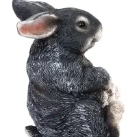 Садовая фигура 19 х 13 х 15 см полистоун Зайка толстый
