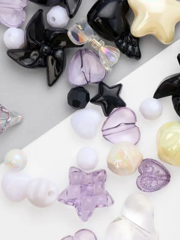 Бусины &laquo;Микс&raquo;, набор 50 г, чёрно-белые