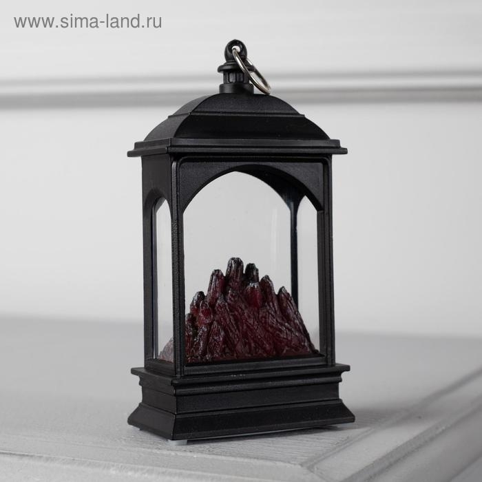 Светодиодная фигура «Камин» 7 × 13 × 4 см, пластик, батарейки AG13х3 (в комплекте), свечение красное