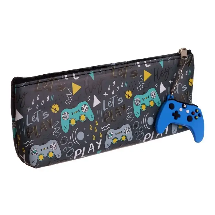 Пенал школьный на молнии &laquo;Джойстик&raquo;, с подвеской, МИКС