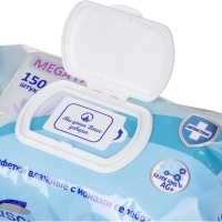 Салфетки влажные Luscan антибактериальные с крышкой 150шт/уп