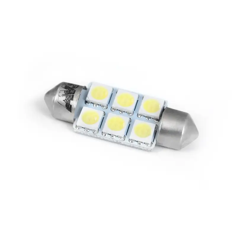 SV012 T11/белый/ (SV8,5/8) 6SMD 5050 36мм, блистер 2 шт.