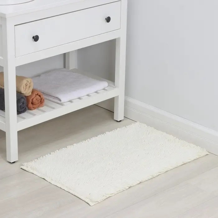 Коврик для дома LaDо́m, букли, плотность 1400 г, 50&times;80 см, белый