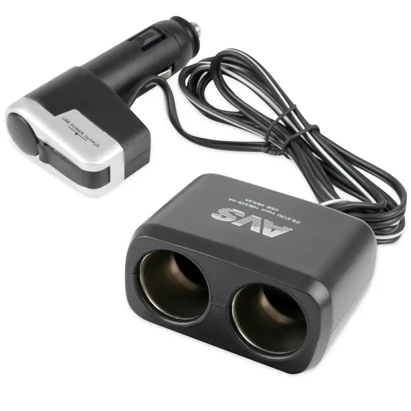 Разветвитель прикуривателя AVS 12/24 (на 2 выхода+USB) CS213U