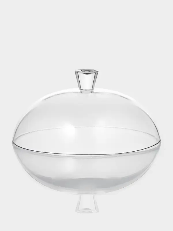 Подставка для торта Paşabah&ccedil;e Patisserie, с крышкой, для ножке, стекло, прозрачная