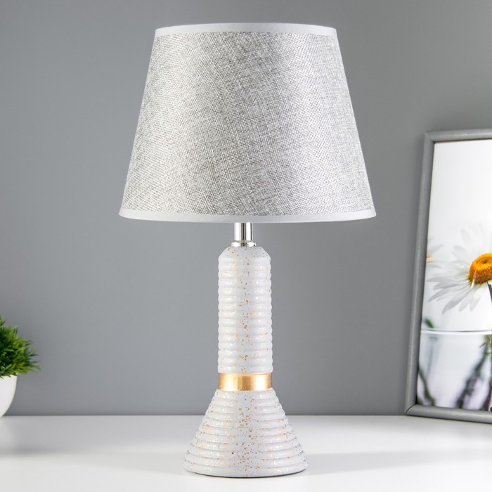 Настольная лампа Настольная лампа "Белана" Е14 40Вт серо-золотой 22х22х38,5 см RISALUX