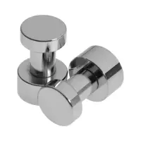 Крючки мебельные CAPPIO TKD033, однорожковый, цвет хром, набор 2 шт