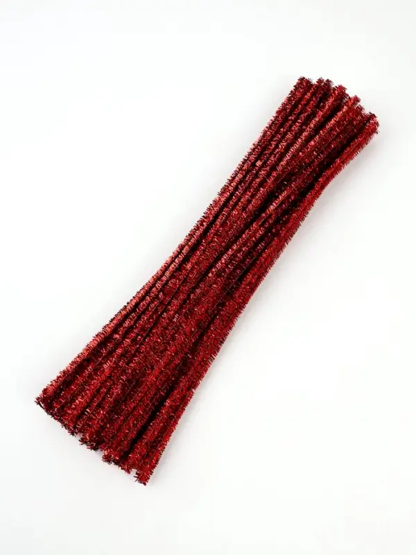 Синельная проволока &laquo;Блеск&raquo;, набор 50 шт., красная, 30 см