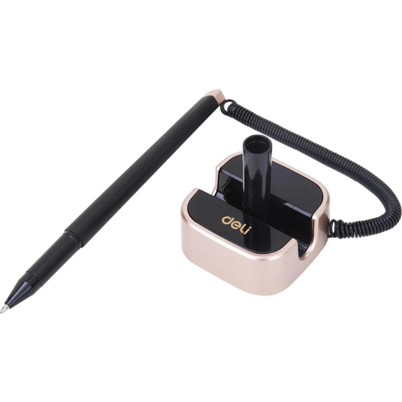 Ручка гелевая на подставке на липуч Deli д.ш. 0,7 мм, линия 0,5 мм, синяя