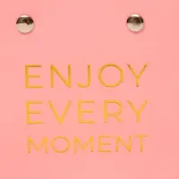 Сумка для цветов розовая Enjoy Every moment влагостойкая 12&times;12 - 8&times;8 - 12.5 см