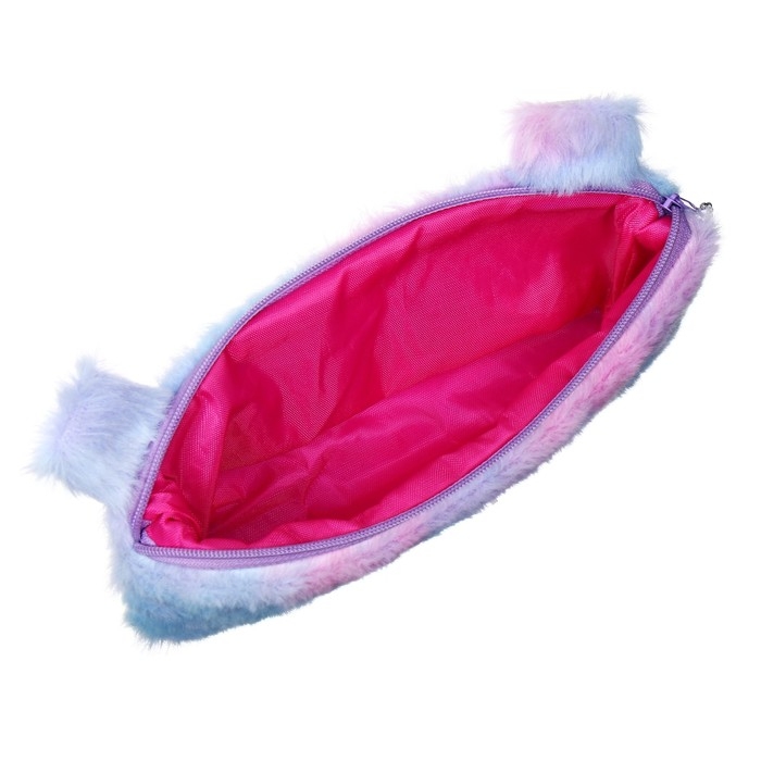 Пенал школьный меховой на молнии Calligrata Пенал школьный меховой на молнии Calligrata "Мышка", микс