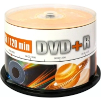 Носители информации DVD+R, 16x, Mirex, Cake/50, UL130013A1B