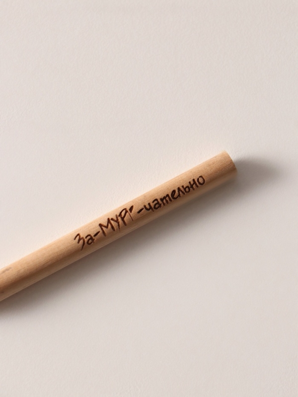 Магнит с блоком для записей и карандашом  Магнит с блоком для записей и карандашом "За-МУРР-чательно" 9х13 см