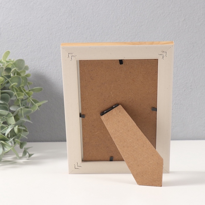 Фоторамка пластик 10х15 см Фоторамка пластик 10х15 см "Антик" голубая с белой полосой 1,5х14х19 см