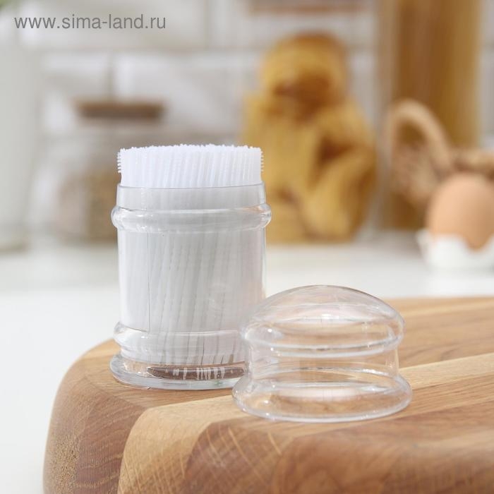 Зубочистки пластиковые, 190-200 шт., с щеточкой для удаления зубного налета Зубочистки пластиковые, 190-200 шт., с щеточкой для удаления зубного налета