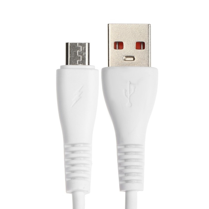 Кабель ONE DEPOT S01V, microUSB - USB, 2.4 А, 1 метр, белый Кабель ONE DEPOT S01V, microUSB - USB, 2.4 А, 1 метр, белый
