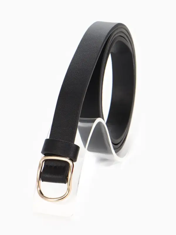 Ремень женский, 1.8&times;105 см, золотистая пряжка, чёрный