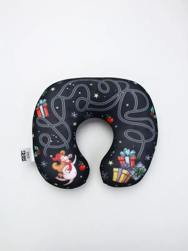 Подушка антистресс новогодняя «Верь в мечту», черная