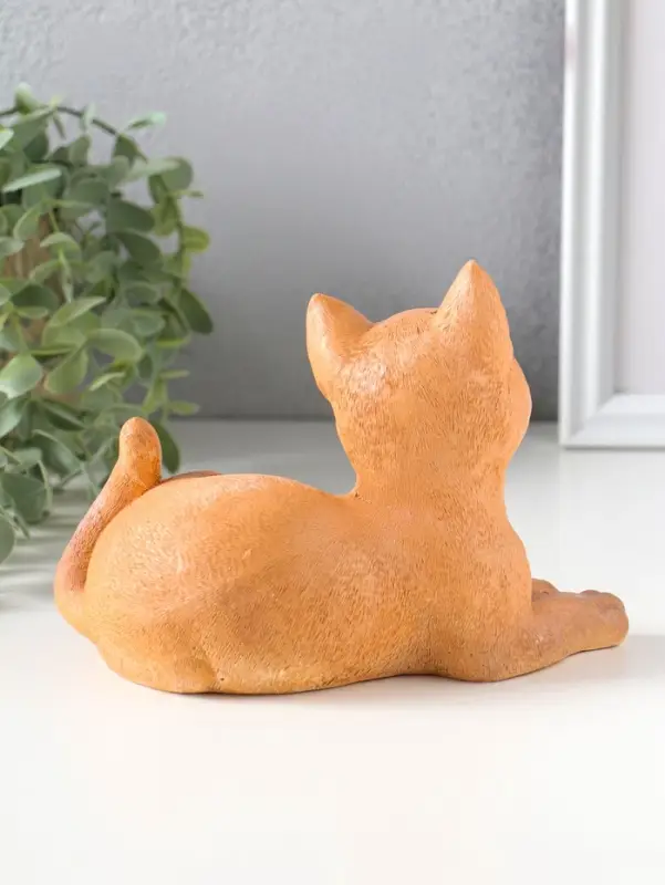 Фигурка гипс &laquo;Кошка лежит&raquo;, 13&times;17&times;12 см, рыжий